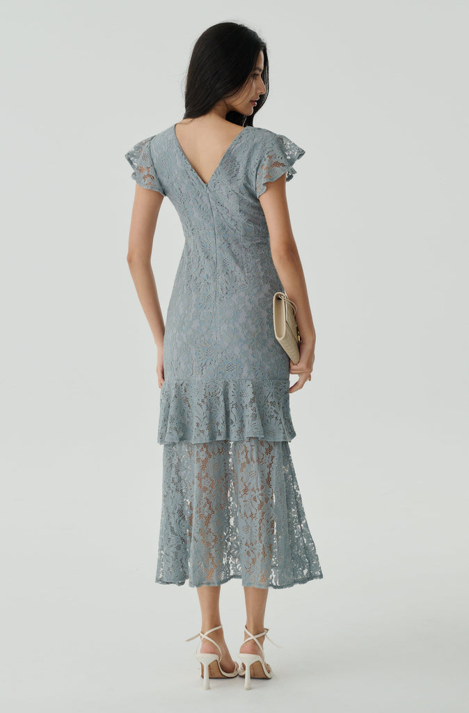 A love letter lace dress in blue