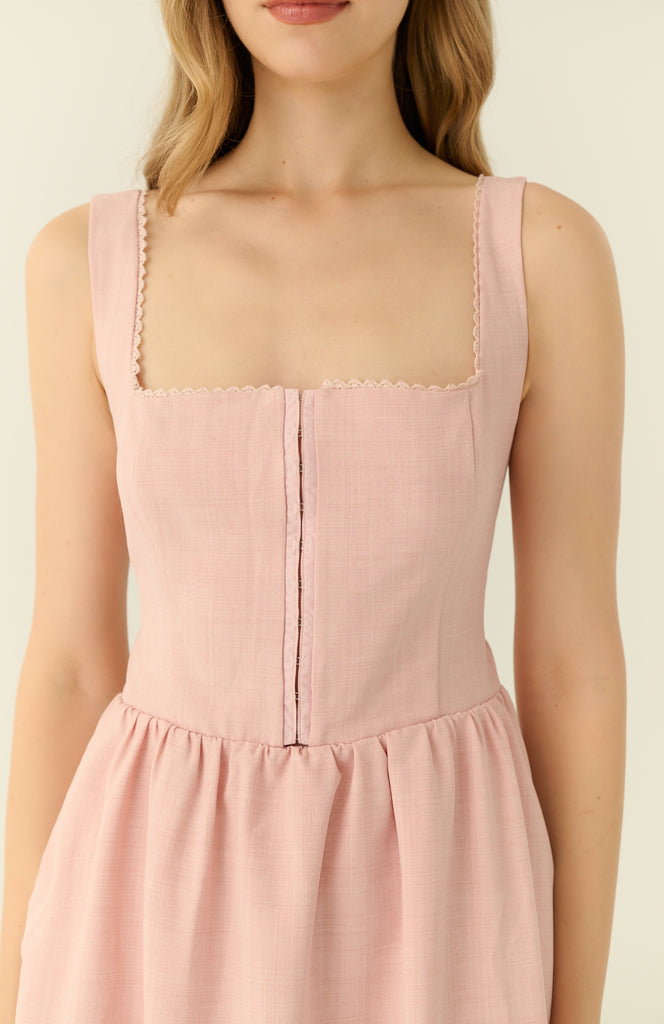 Sherri corset dress in pink