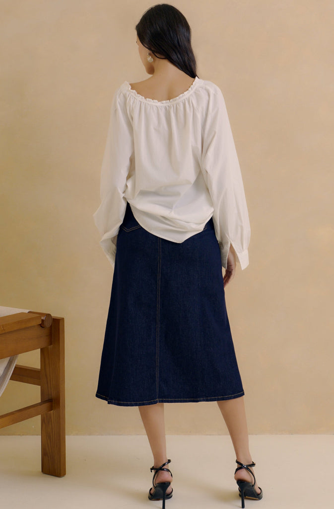 Casual chic denim skirt