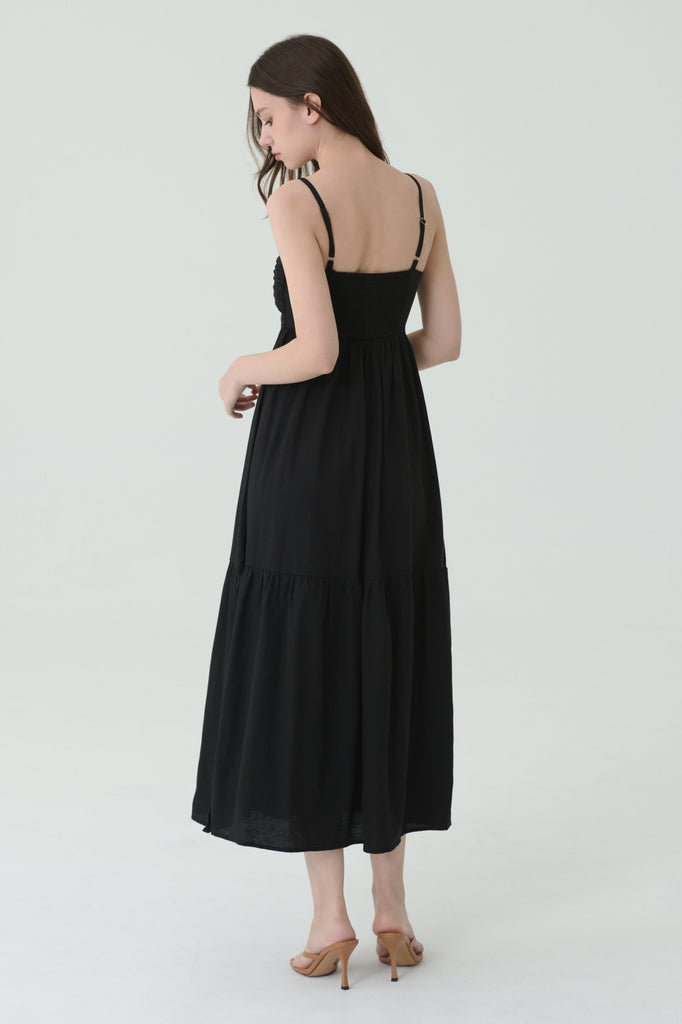 Bare layer dress in black