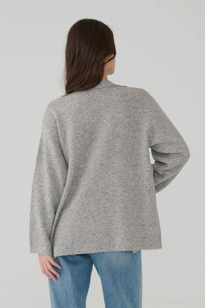 Smart casual wool blend blazer in Grey