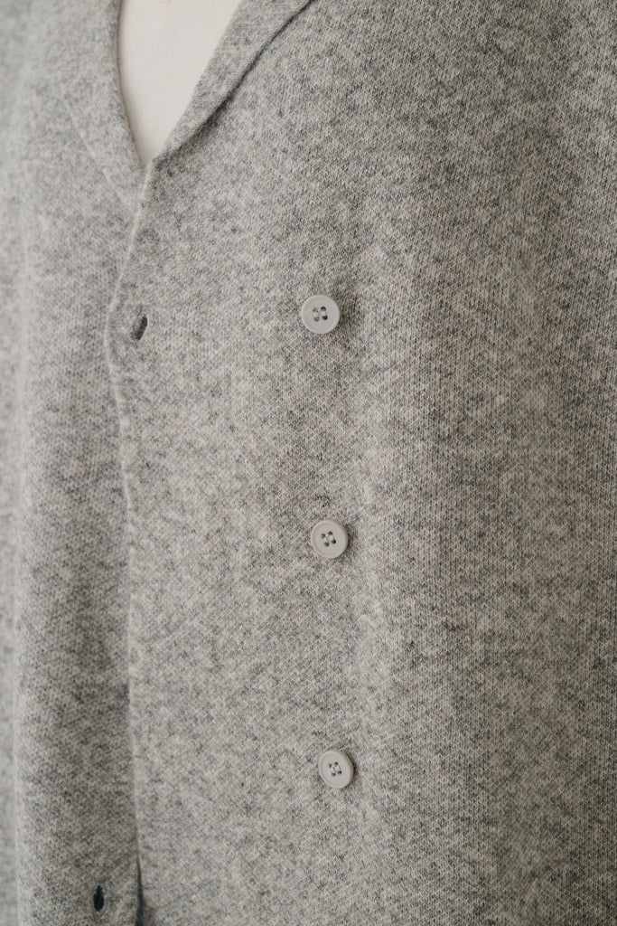 Wool blend knit blazer in Grey