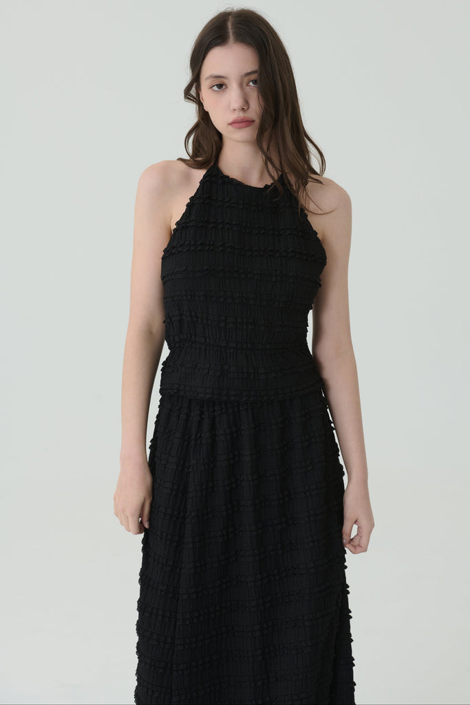 Stilllight textured gown set in blac