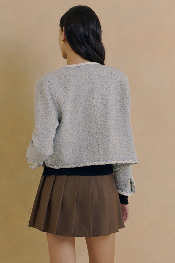 Cloud blue tweed jacket