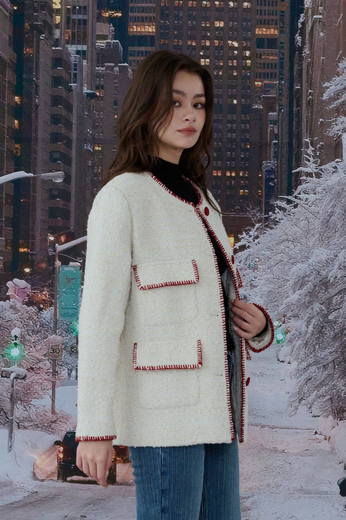 Caroline wool blend tweed jacket