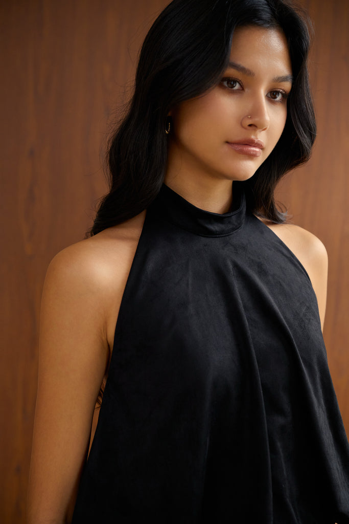 Cute But Savage Suede Halter Top