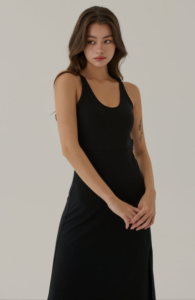 Attractive smile midi bra dress