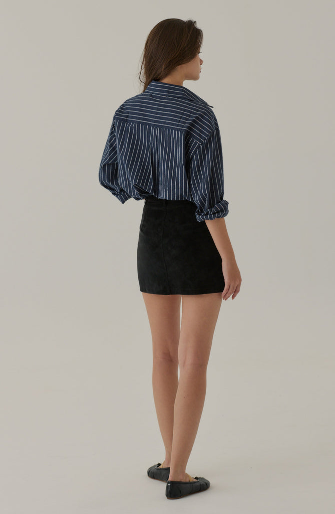 Harbor stripes shirt in navy blue