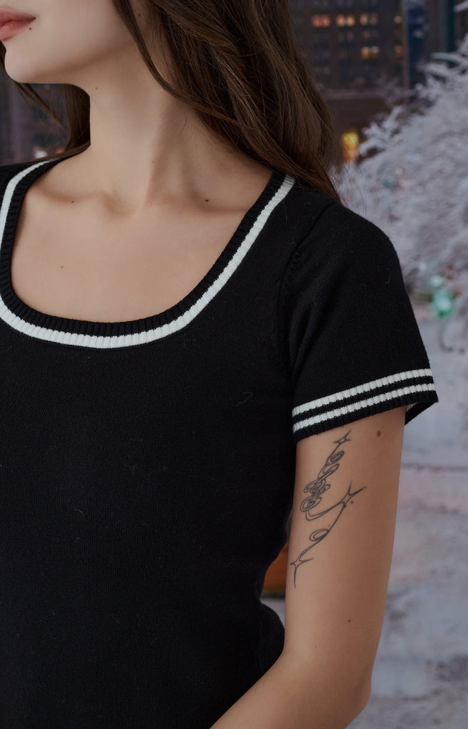 Xmas knit square neck bra Dress
