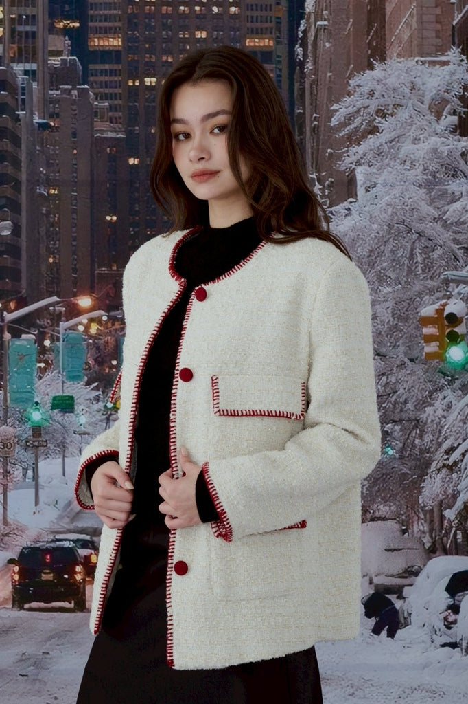 Caroline wool blend tweed jacket