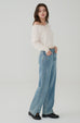 Double layered lace knit top in Beige