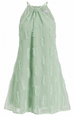 Tutu mini dress with belt in green