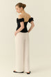 Summerwood off shoulde cotton top in black