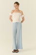 Coastal breeze linen pants in blue