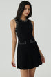 Hand beaded embroidery knit midi dress