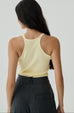 Quiet luxury knit top in yellow