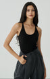 Sporty and chic bra top in black