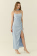 Aussie wedding ruching gown in blue
