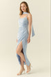 Aussie wedding ruching gown in blue