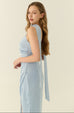 Aussie wedding ruching gown in blue