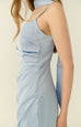 Aussie wedding ruching gown in blue