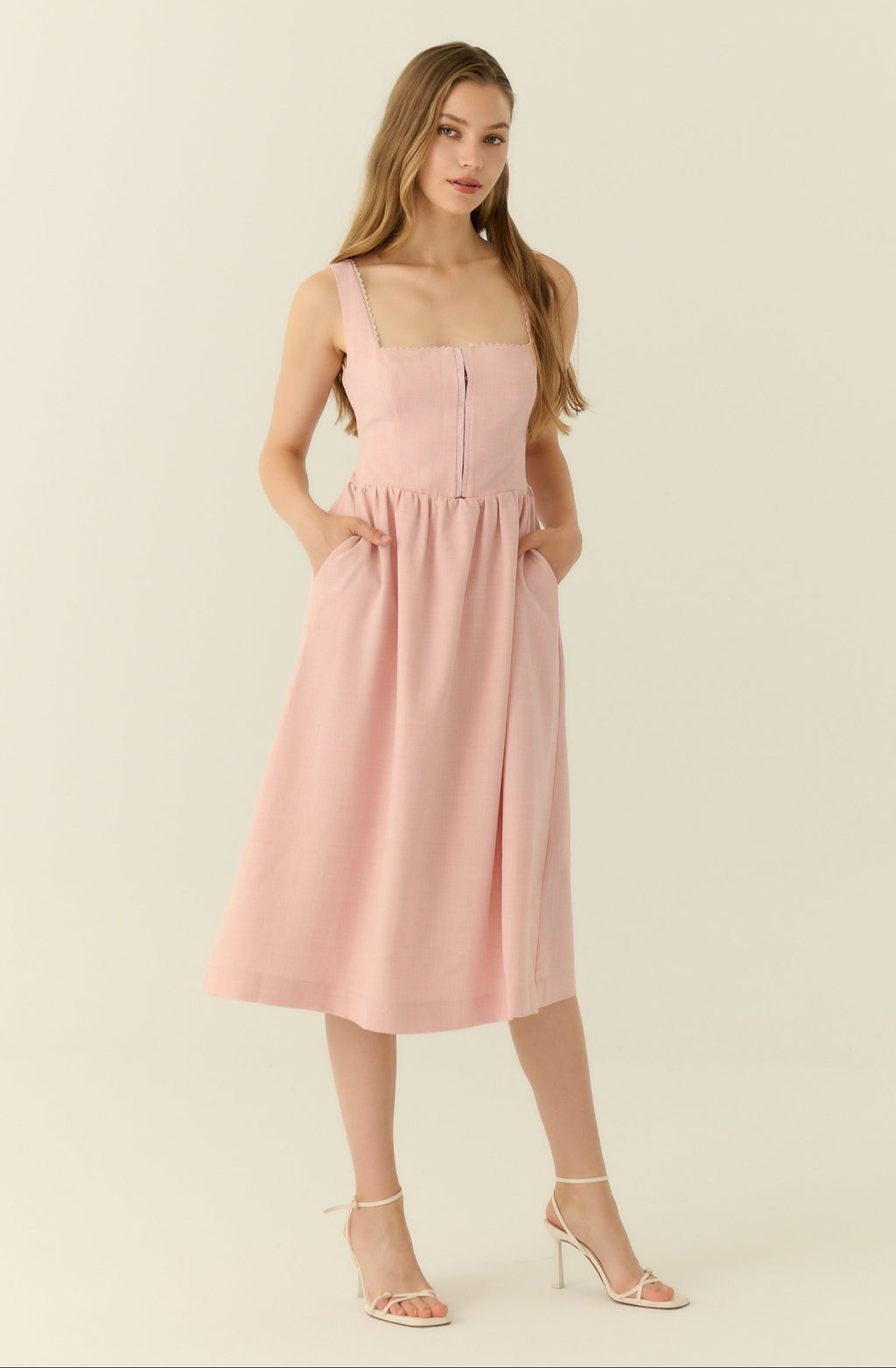 Sherri corset dress in pink