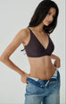 Invisible supportive bra in dark grey
