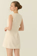 The parisian button down shift dress in beige
