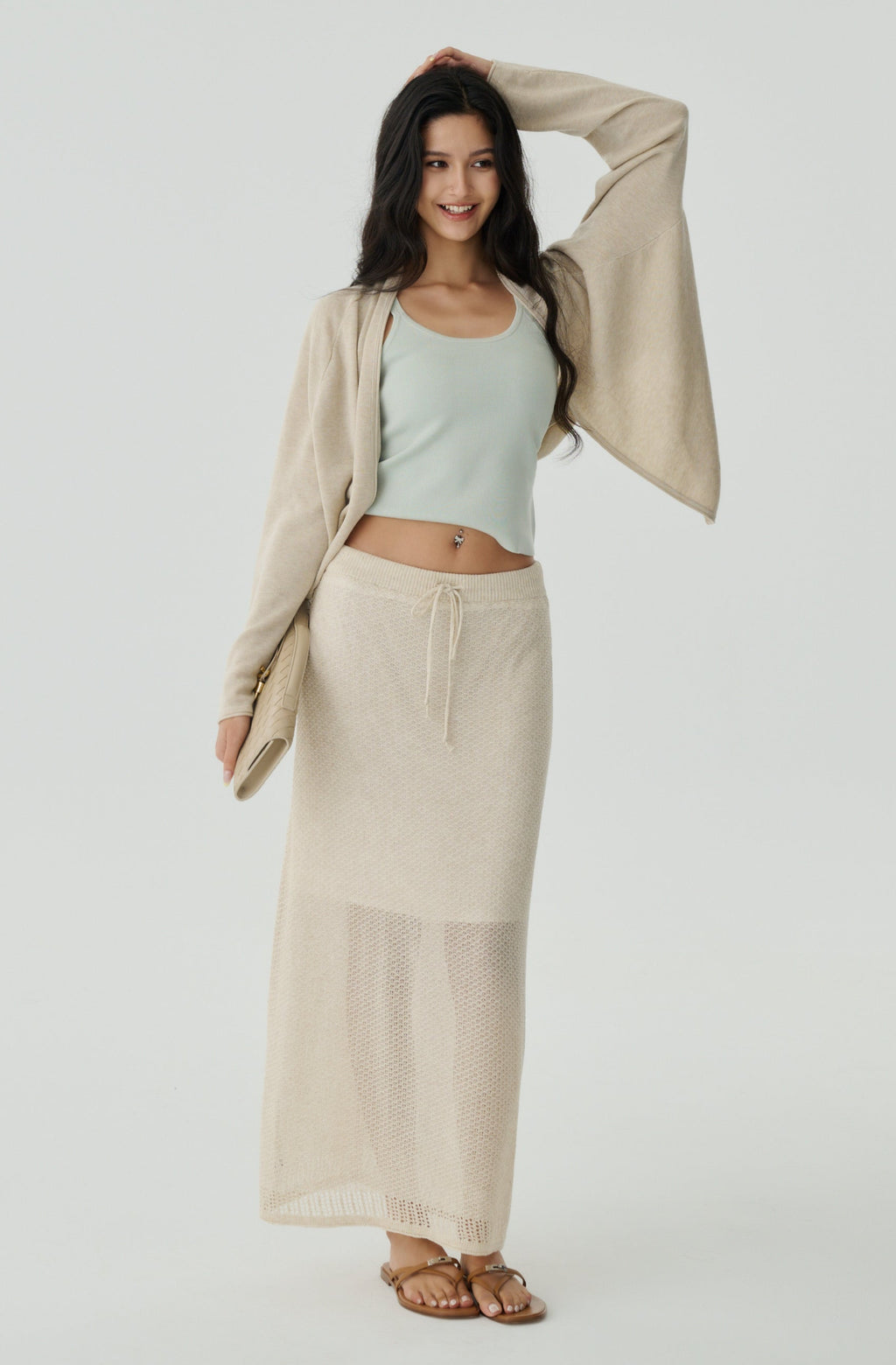 Vacation mode knit skirt