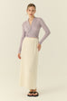 Sandy’s fav cooling knit skirt in white
