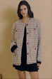 20% wool blend tweed coat