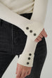 Pure Ease Knit Top in White/Grey/Navy