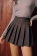 Sweet girl pleated skirt in grey