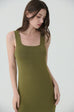 Smooth matcha knit dress