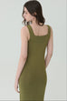 Smooth matcha knit dress