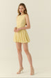 Cannes button down bubble dress in yellow