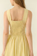 Cannes button down bubble dress in yellow