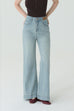 Indigo flared jeans in light blue