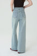 Indigo flared jeans in light blue