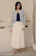 False alarm linen skirt in white