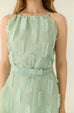 Tutu mini dress with belt in green