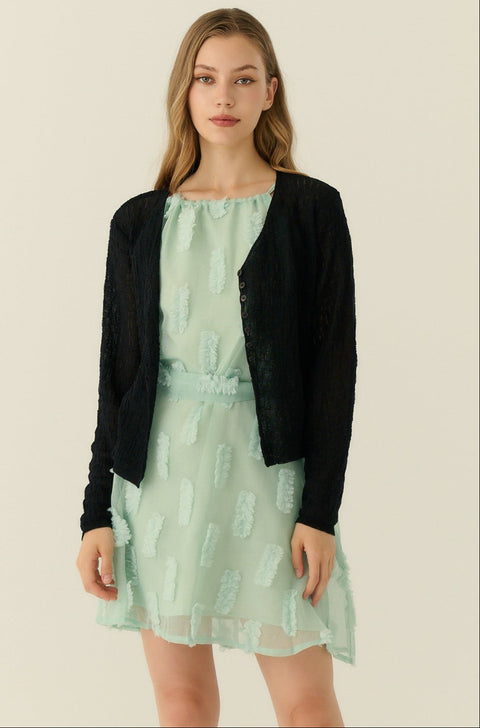 Whisper veil knit cardigan