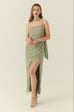 Aussie wedding ruching gown in green