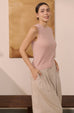 Afterglow bling knit top in pink