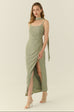 Aussie wedding ruching gown in green