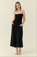 The essential midi dress in black