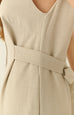 Élune classic maxi shirt dress in beige