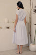 Let me fall elastic midi dress in blue