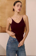 Chic Basic knit tank top in burgundy