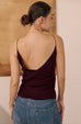 Chic Basic knit tank top in burgundy